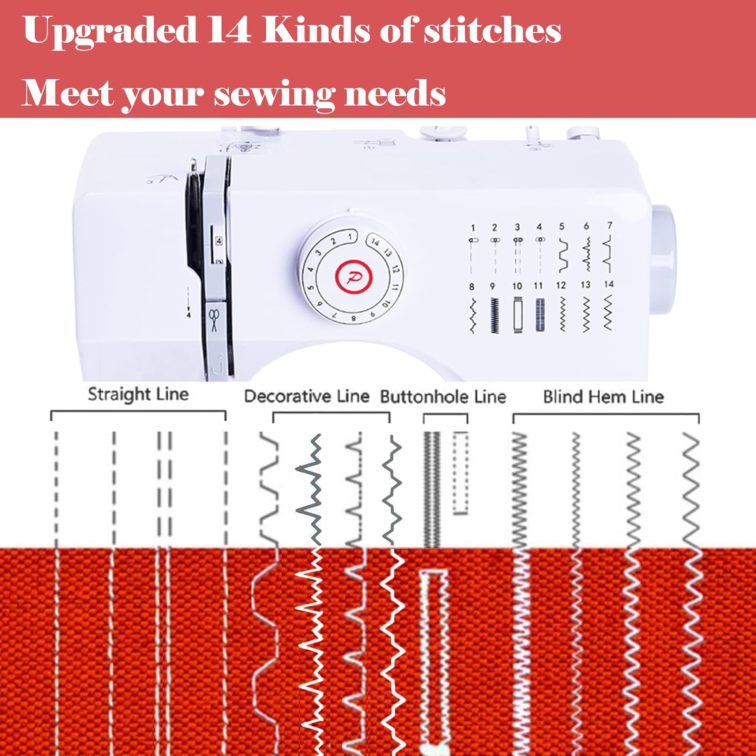 Heavy-Duty Sewing Machine with 30 Stitch Options