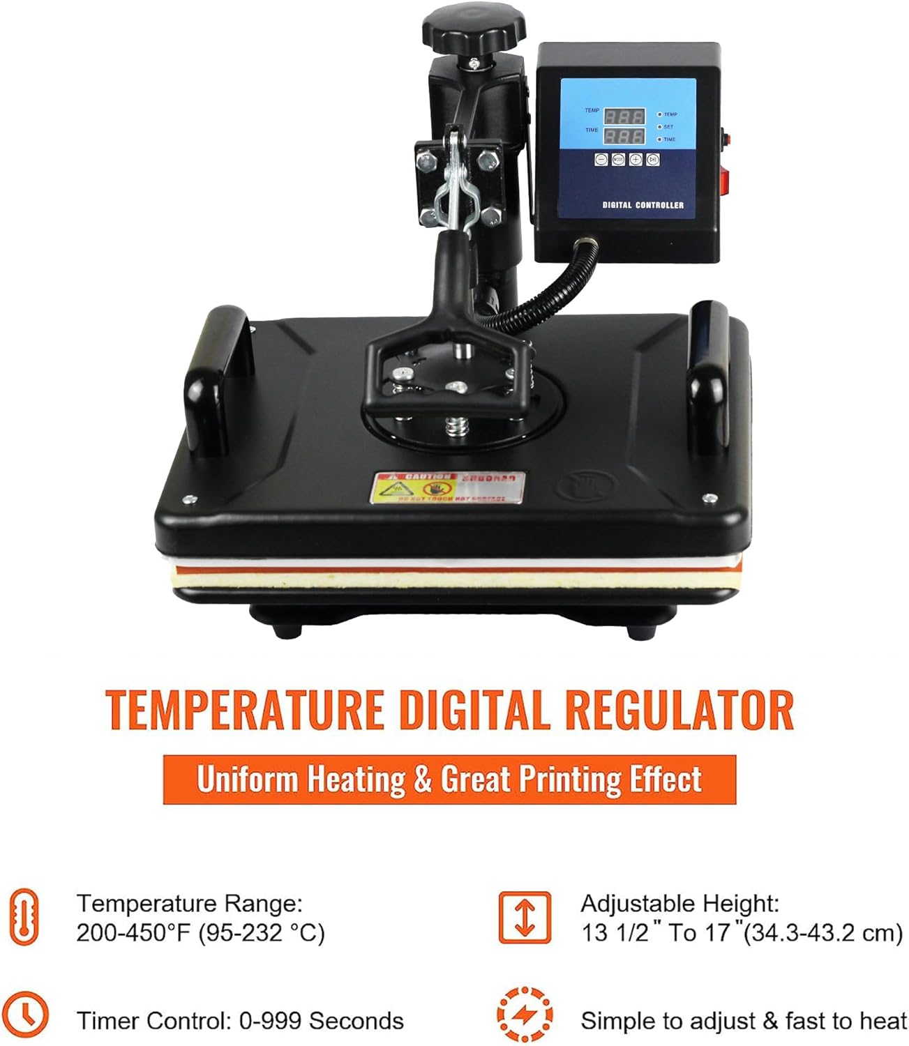 Premium Heat Press Machine 12x15 Inch for T-Shirts & Vinyl Projects