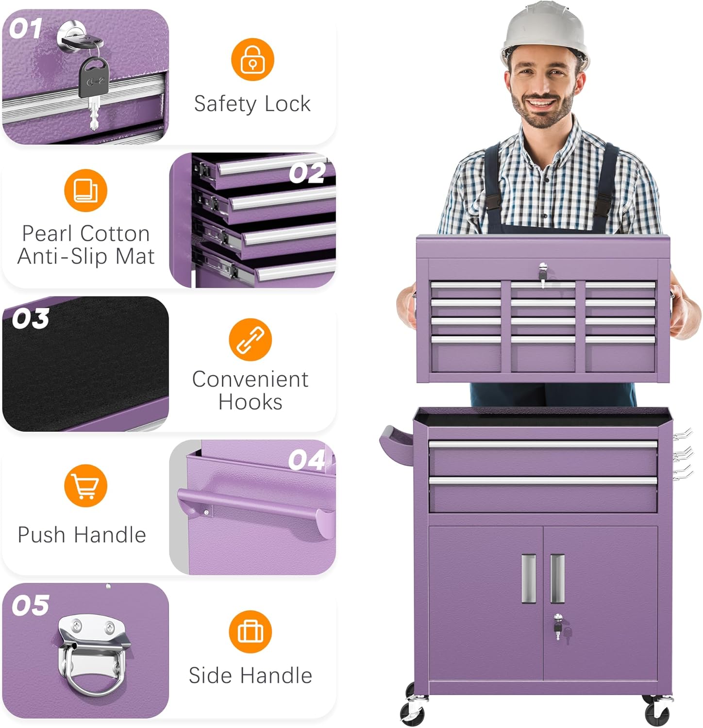 Master Crafter’s Tool Chest with Locking Wheels