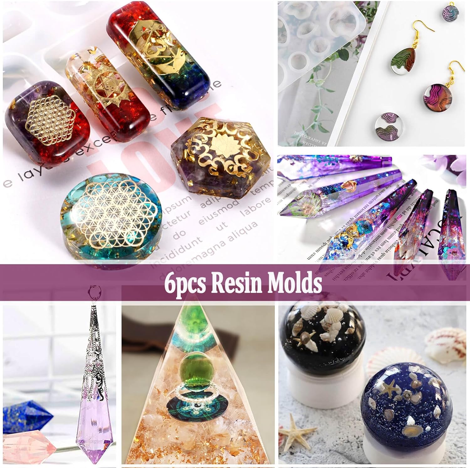Ultimate Resin Art Starter Kit with Silicone Molds & Pigments