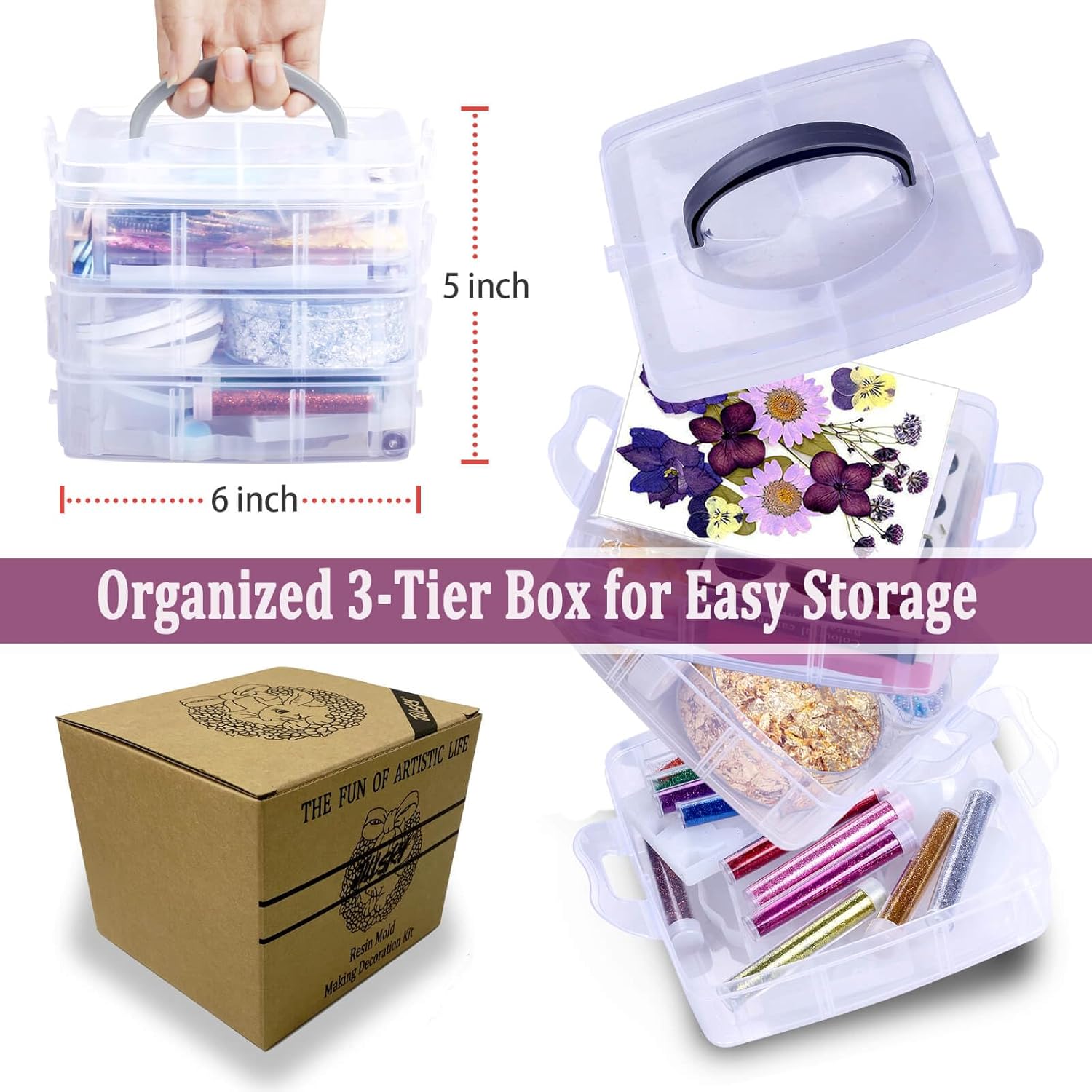 Ultimate Resin Art Starter Kit with Silicone Molds & Pigments