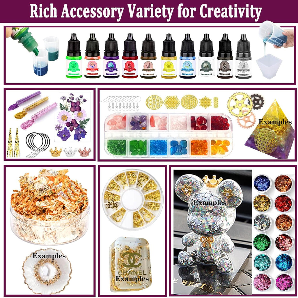 Ultimate Resin Art Starter Kit with Silicone Molds & Pigments