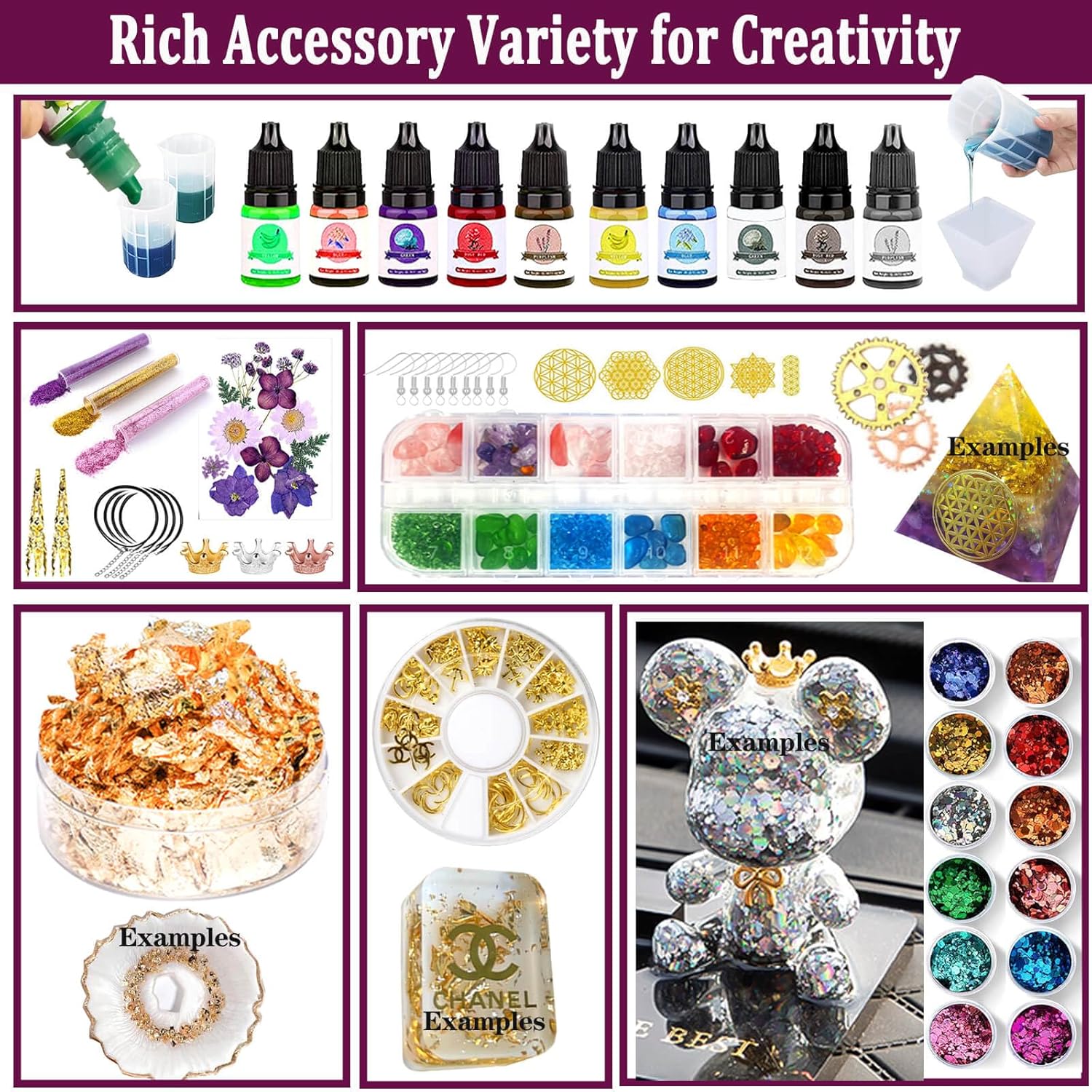 Ultimate Resin Art Starter Kit with Silicone Molds & Pigments