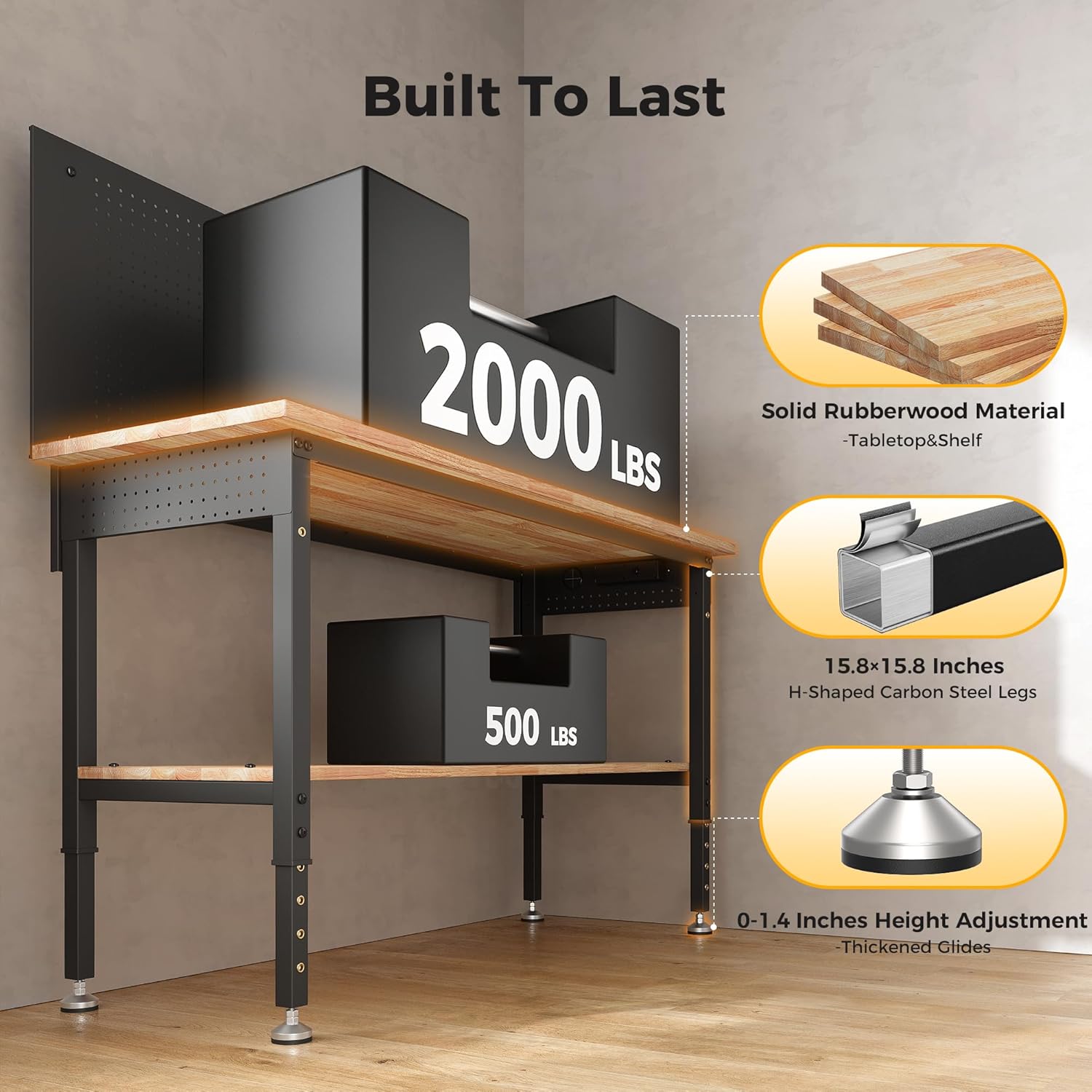 Professional Crafting Workbench with Built-in Lighting