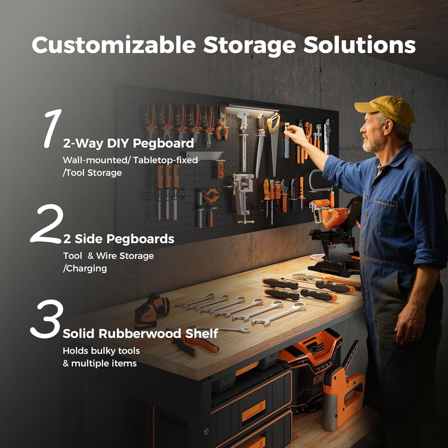 Professional Crafting Workbench with Built-in Lighting