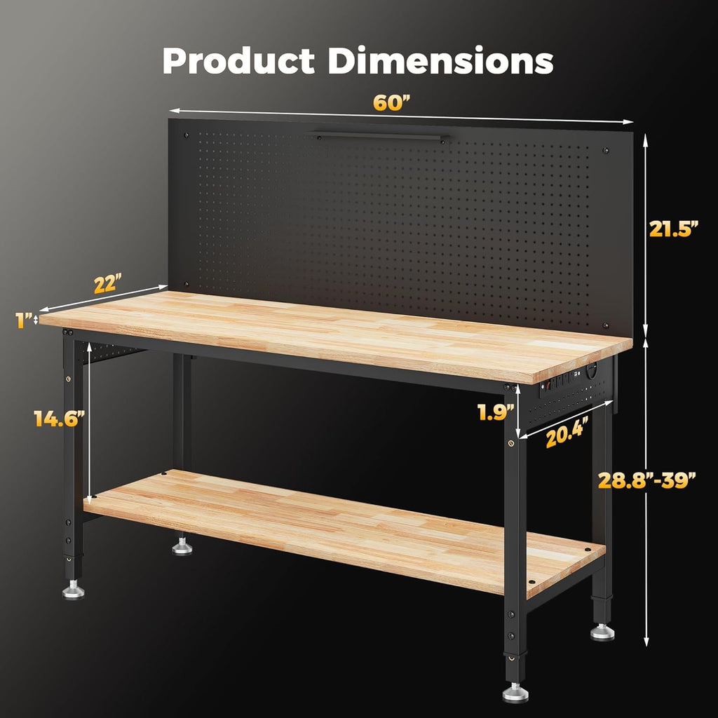 Professional Crafting Workbench with Built-in Lighting