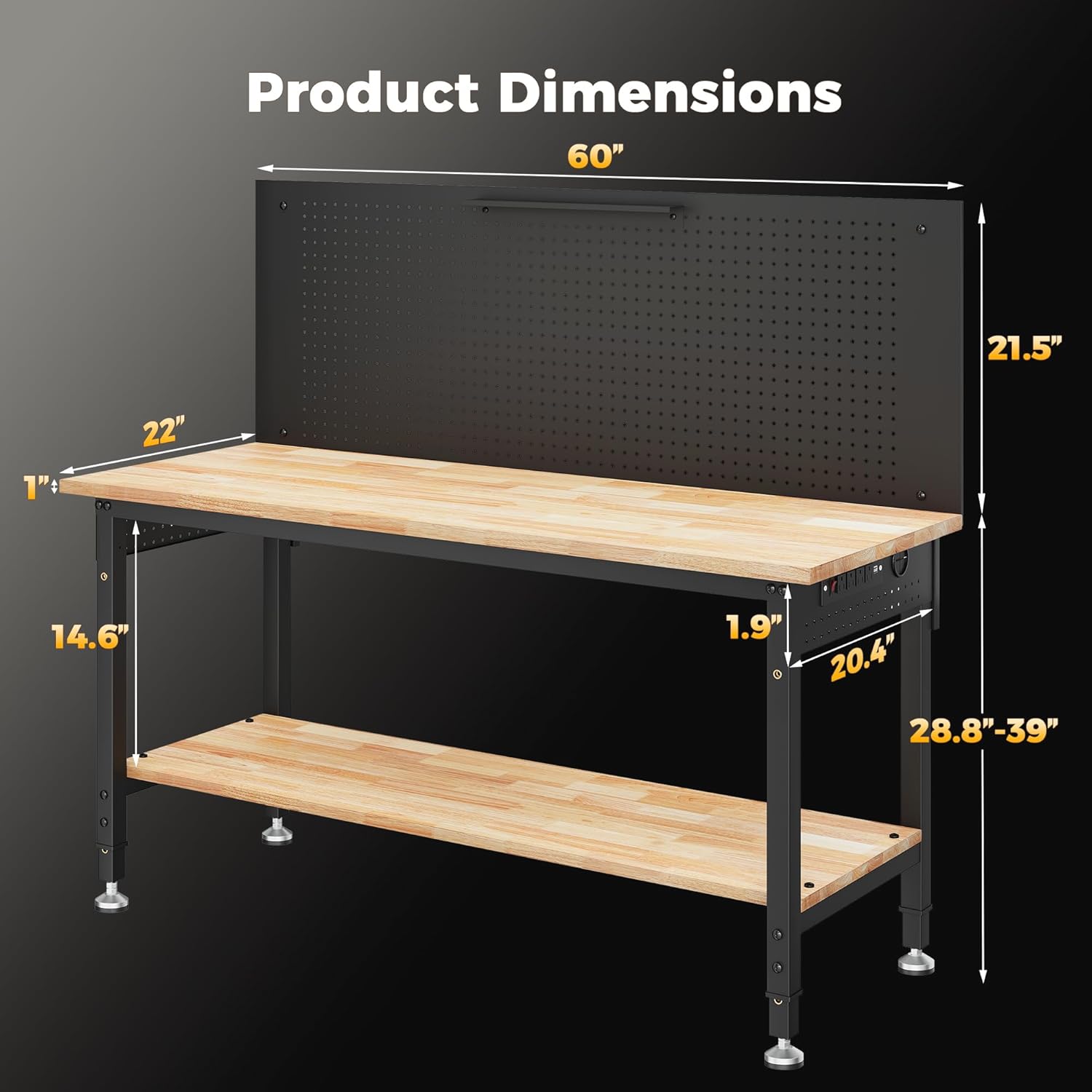 Professional Crafting Workbench with Built-in Lighting