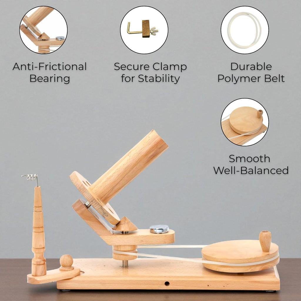 Artisan Wooden Yarn Swift & Skein Winder Set