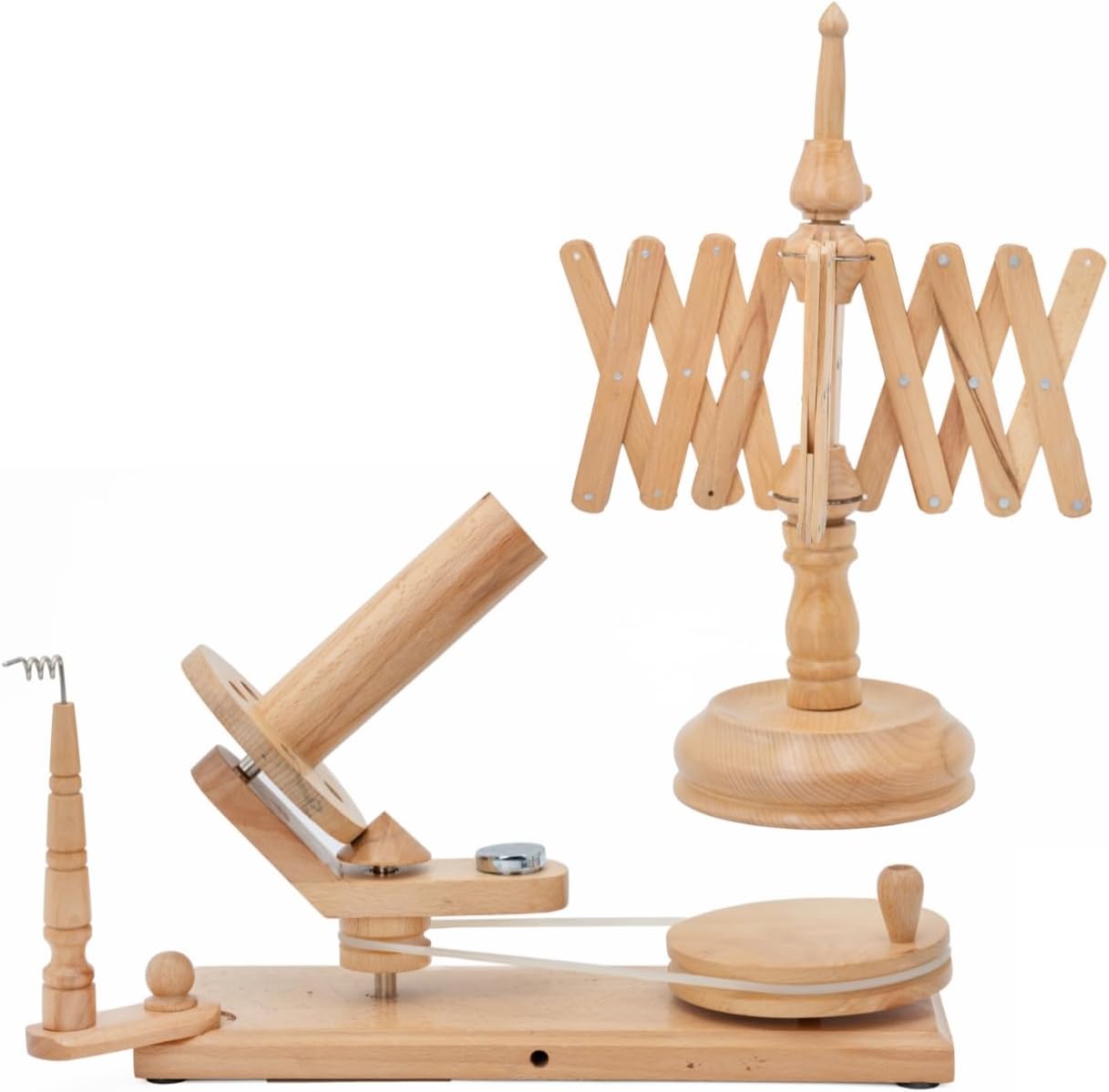 Artisan Wooden Yarn Swift & Skein Winder Set